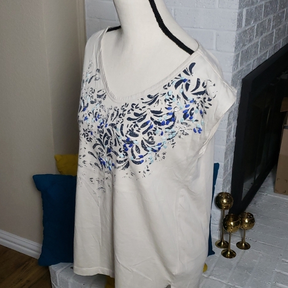 DKNY Jean's tank top, unique design, short sleeve - Picture 3 of 8